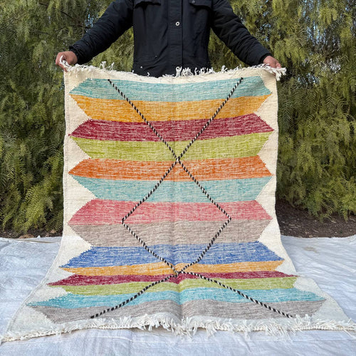 Authentic Moroccan Atlas Berber Rug – Handmade Wool Carpet by Berber Women