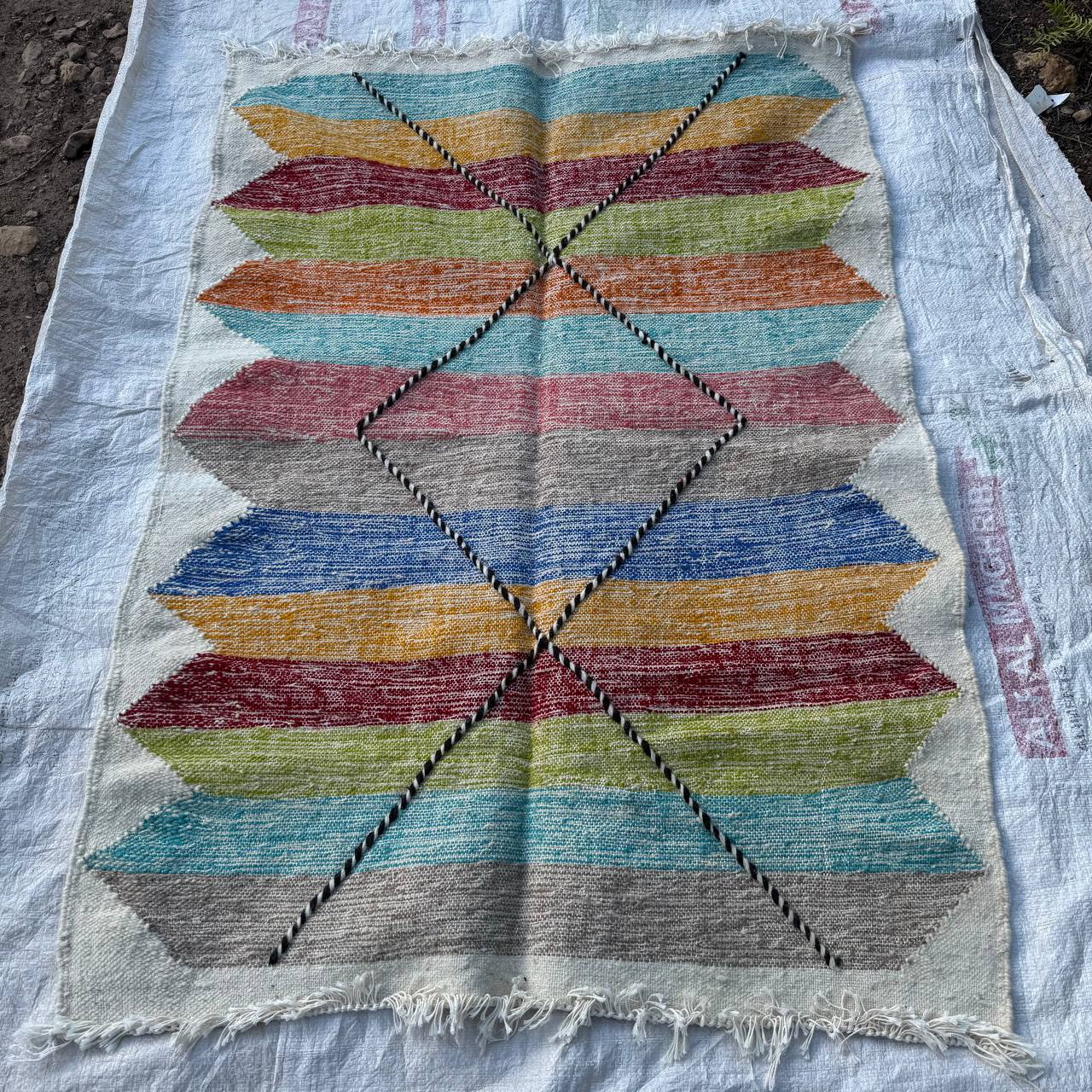 Authentic Moroccan Atlas Berber Rug – Handmade Wool Carpet by Berber Women