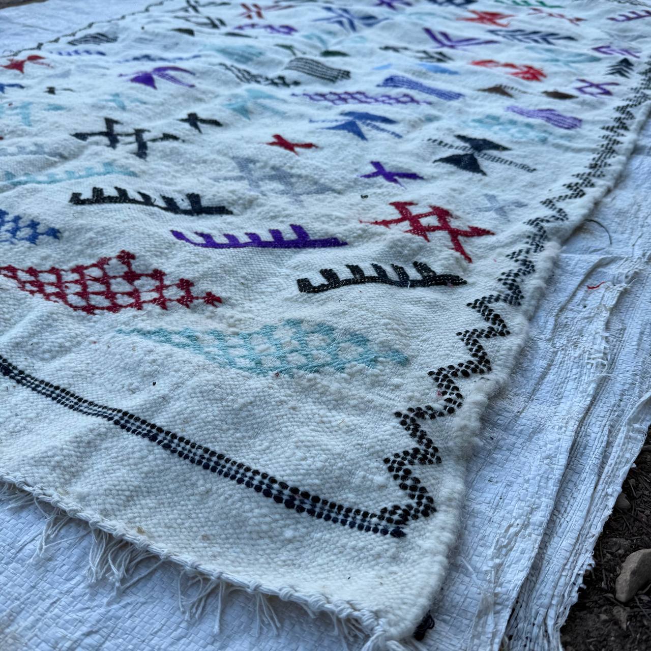 Authentic Moroccan Atlas Berber Rug – Handmade Wool Carpet by Berber Women